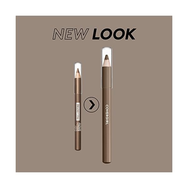 COVERGIRL - Easy Breezy Brow Fill + Define Brow Pencil, Sharpener Included, Long-Lasting, Deeply Pigmented, Blendable Formula, 100% Cruelty-Free