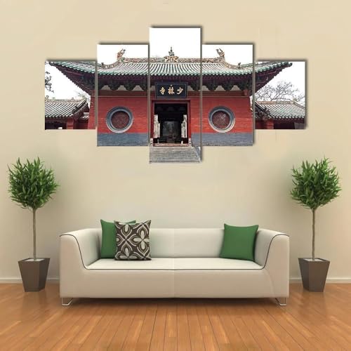 Impression sur toile temple Shaolin pour grand salon zen