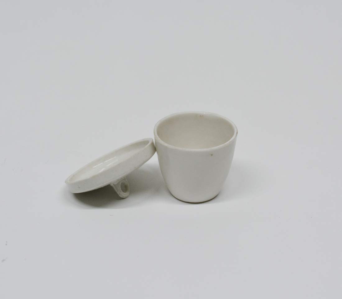LLF, Crogiolo in porcellana con coperchio (20 ml, 30 ml, 40 ml, 70 ml, 100 ml, 200 ml, 300 ml)