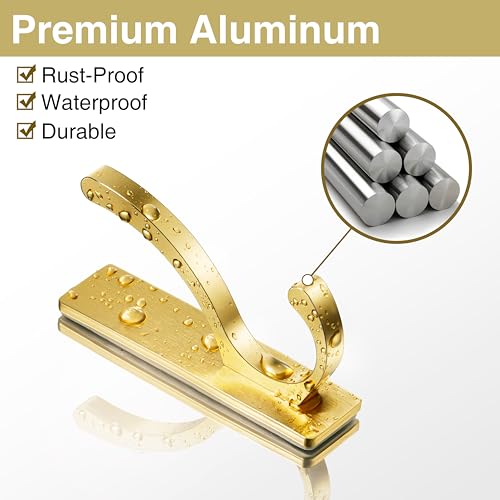 image for pickpiff Adhesive Wall Hooks for Towels - Sticky Hook Hanging Heavy Du