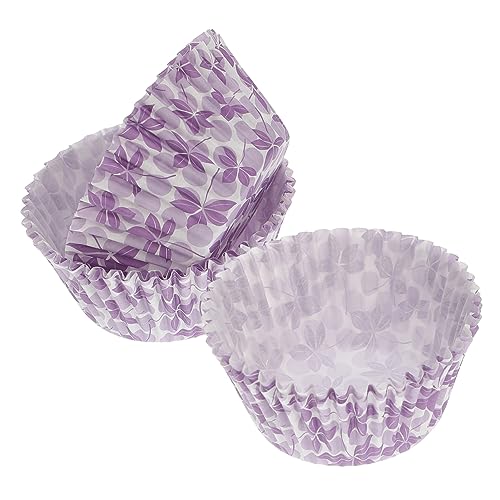 WEKADRIN 200 Piezas Bandeja De Pastel Cajas De Cupcakes Molde Para Pasteles Sartenes Tazas De Pastel Resistentes Al Calor Tazas De Postre Con Tapas De Cúpula Moldes Para Muffins Papel