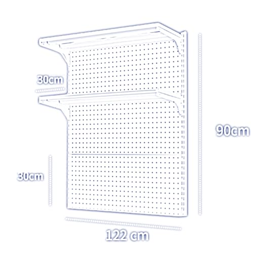 Generico Espositore a griglia con Pannelli a griglia per Negozi, espositore da Pavimento, espositore a Pannello Piatto, Parete a griglia in Rete Metallica, scaffale Mobile autoportante, Organizer a p