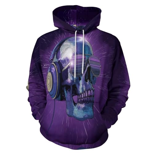 Pull à manches longues violet foncé grand taille avec poche style rétro