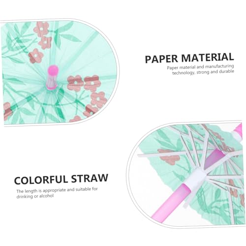 Pitillos desechables con sombrilla 24 cm 50 piezas coloridos miniatura 3