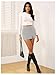 SOLY HUX Women's Mini Skirt Skorts Y2k Split Zipper Side Stretchy Pencil Bodycon Skirts with Shorts Underneath Plain Light Grey Small