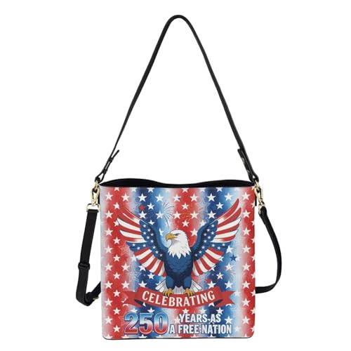 Image of HUGS IDEA Boho Bags for Women Leather Handbag Shoulder Bucket Crossbody Purse
