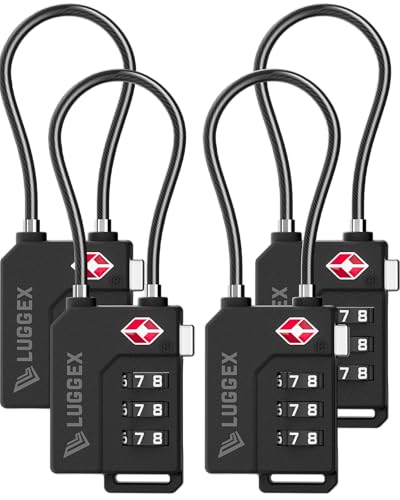 LUGGEX TSA Locks for Luggage, Suitcase Locks TSA Approved, Luggage Locks, Ease of Use &...