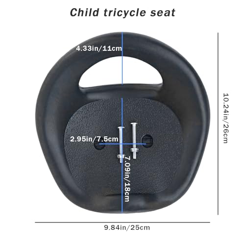 Asiento de triciclo para niños de plástico grueso con respaldo cómodo 2