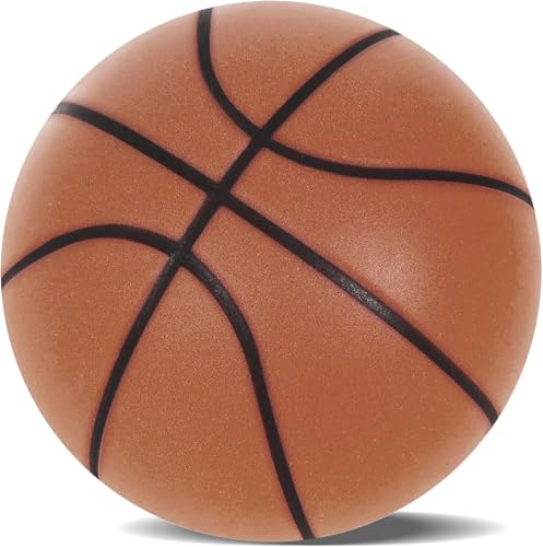Xiangqianzou Silent Basketball,2026Upgrade Dribble Dream (24 cm/9,4 Zoll) Lautlose Basketball,hochdichter Schaumstoffball Für Das Training im Raum,Lightweight Training Ball (Coffee)
