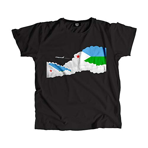 T-shirt aéroport Djibouti vêtement avion unisexe pour look streetwear décontracté