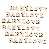 STOBOK 200個 手工字母木片 装飾用英文字母チップ スムーズ仕上げ ペイント可能 キッズクラフトやホームデコレーションに