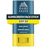 Oars + Alps Matte Face Sunscreen Stick, SPF 50 Travel Sunscreen Roll On for Face & Body, Fragrance...
