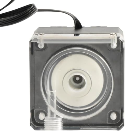 Image of dracaena.io High Flow 650L /H PC Water Pump Combo with Colorful LED and 65ml 50mm (1.9in) Reservoir - 12W, 0.7A, 65mm x 65mm x 115mm (2.6 x 2.6 x 4.5in), Black
