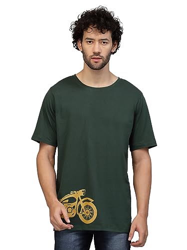Image of Rigo Back Printed Half Sleeves Round Neck Oversized T-Shirt for Men | Drop Shoulder T-Shirt for Men | Loose Baggy Fit T-Shirt for Men