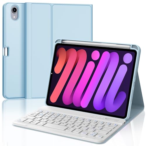 Occtingkind Funda con Teclado para iPad Mini 7 8.3