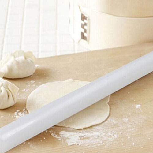 Upkoch Plastic Rolling Pin Non-Stick Fondant Dough Pastry Roller Cake Noodle Baking Decorating Tools Utensils Kitchen Supplies 50X3.5Cm #TOP3