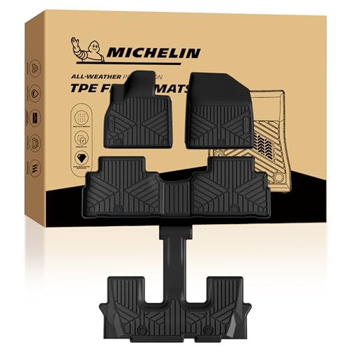 Image of Michelin Vehicle Mats for 2020-2025 Kia Telluride (3 Piece) | All-Weather TPE Custom Fit Liner, Premier