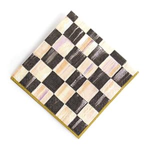 Mackenzie childs courtly check cocktail paper napkins  urban country home decor
