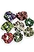 Handmade Multicolored Assorted Print Elastic Hair Tie Scrunchie Set of 8