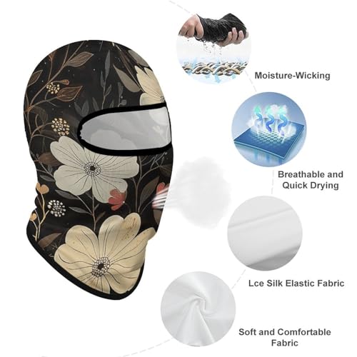 Balaclava para Hombres y Mujeres Máscara de Esquí Gris y Oro Claro Cubreboca Completo para Ciclismo miniatura 3