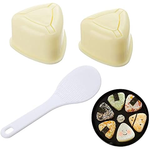 3 Pieces Sushi Onigiri Mould, Rice Mould, Triangle Rice Ball Sushi Make Mold, DIY Sushi Onigiri Maker, Triangle Shape Sushi Press Mold, Press Rice Ball Maker Sushi Kit, Sushi Mould Onigiri Maker Cover