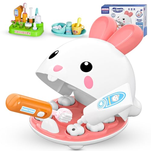 Dentist Kit for Kids - 31 Pcs Doctor Kit for Toddlers 3-5 Pretend Play Kit Toys for Role Play Pretend Playset Kit for Toddlers - Gifts Easter Basket Stuffers for 3-7 Years Old Girl