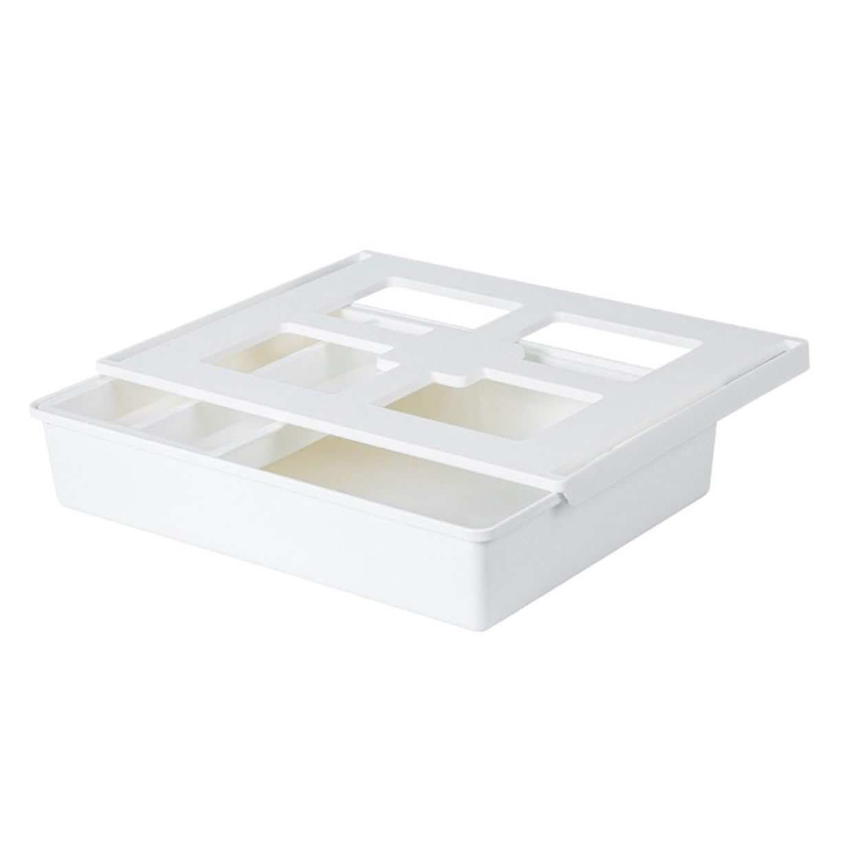 DOITOOL Organizzatore per Plastica Resistente Separatore per Tavolo da Cucina o Ufficio Comodo e Salvaspazio Attacco Sotto la Mensola per Oggetti Vari