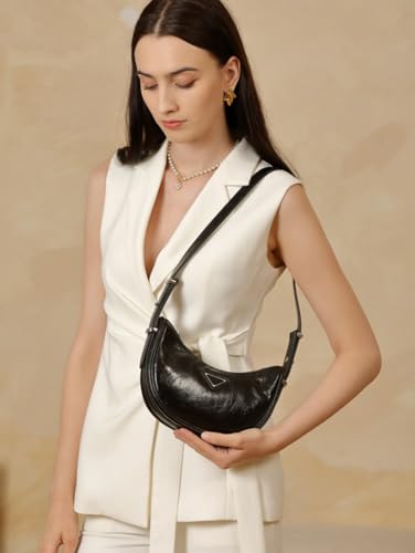 The first layer of the crescent bag in summer is a woman's spring and summer half-moon bag for commuting on a shoulder2