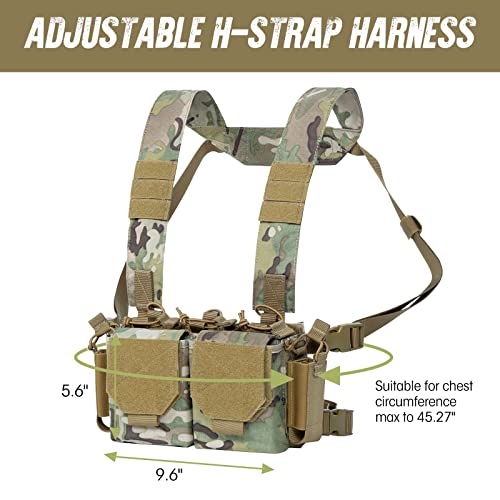 VISMIX Tactical Chest Rig, Adjustable&Detachable Molle Chest Rigs