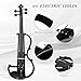 Ktaxon Full Size Electric Violin, 4/4 Acoustic Silent Electric Violin for Beginner Adults Teens with Ebony Fittings, Case, Bow, Headphone, Rosin and Extra String (Black)