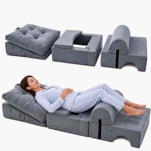 BBL Cushion BBL Pillow After Surgery for Sleeping FSA&HSA Eligible Adjustable Brazilian Butt Lift Pillow with Hole Extra Thick Post Surgery Recovery Cushion to Prevent Bottoming Out Almohada BBL