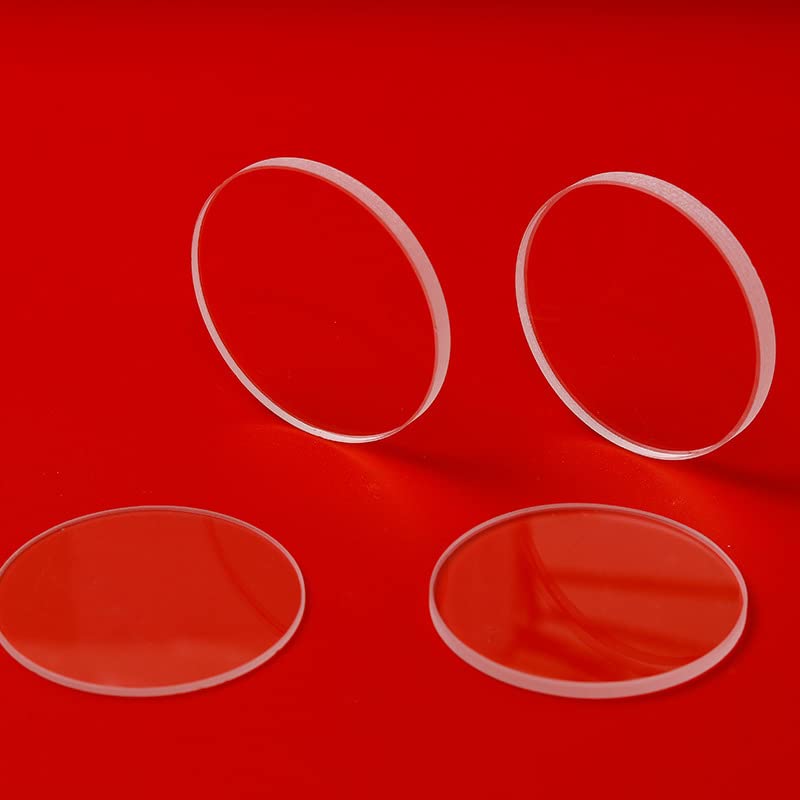 Runde Quarzglasplatte, transparent, Durchmesser, Dicke, temperaturbeständig, für Bastelarbeiten, DIY-Projekte und Heimdekoration