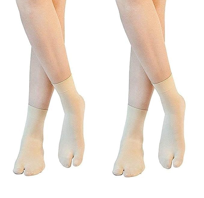 Women's Ultra-Thin Sheer No-Show Ankle Socks | Skin Color Transparent Nylon Thumb Socks for Women and Girls-image-18