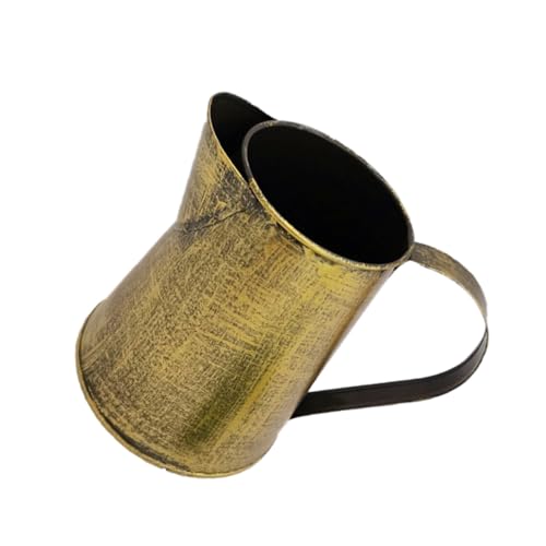 DONFAMDS Retro Rustic Metal Flower Pot with Handle, Vintage Iron