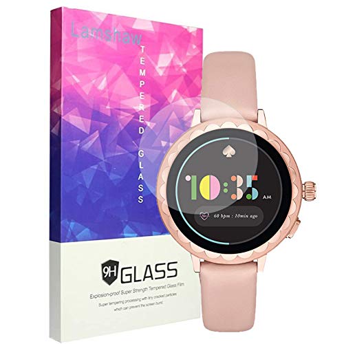 for Kate Spade Scallop Screen Protector, Lamshaw 9H Tempered Glass Screen Protector Film for Kate Spade Scallop Touchscreen Smartwatch (3 Pack-Glass)