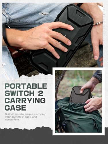 mumba carrying case for nintendo switch 2 2025 plus version portable protective travel carry handbag pouch for bladetitan case large capacity black