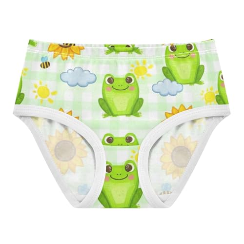 Toddler Underwear Floral 2t Cotton Panties Little Girl Print Undies Kids Briefs Cute Cartoon Frogs