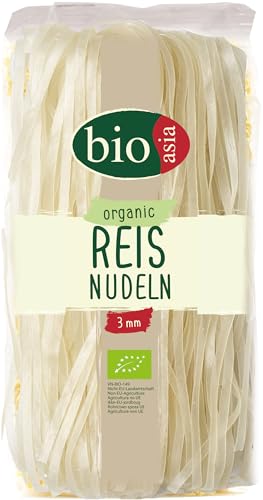 BIOASIA Bio Reisnudeln, asiatische Nudeln aus 100% biologischem Reismehl, glutenfrei und vegan, 1 x 200 g