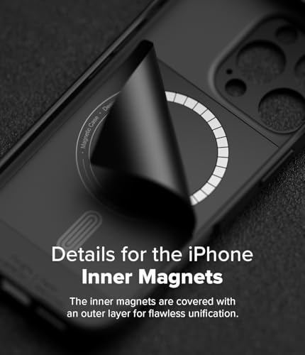 Image of Ringke Onyx Magnetic Compatible with iPhone 16 Pro Case Cover [Strong Magnet] Military-Grade Protection TPU Shockproof Rugged Bumper Full Protection iPhone 16 Pro Back Cover - Black