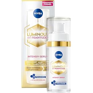 NIVEA LUMINOUS630 Anti-Pigmentflecken Intensiv-Serum, Gesichtspflege mit Thiamidol für einen ebenmäßigeren & strahlenderen Teint, Serum gegen Pigmentflecken (30 ml)