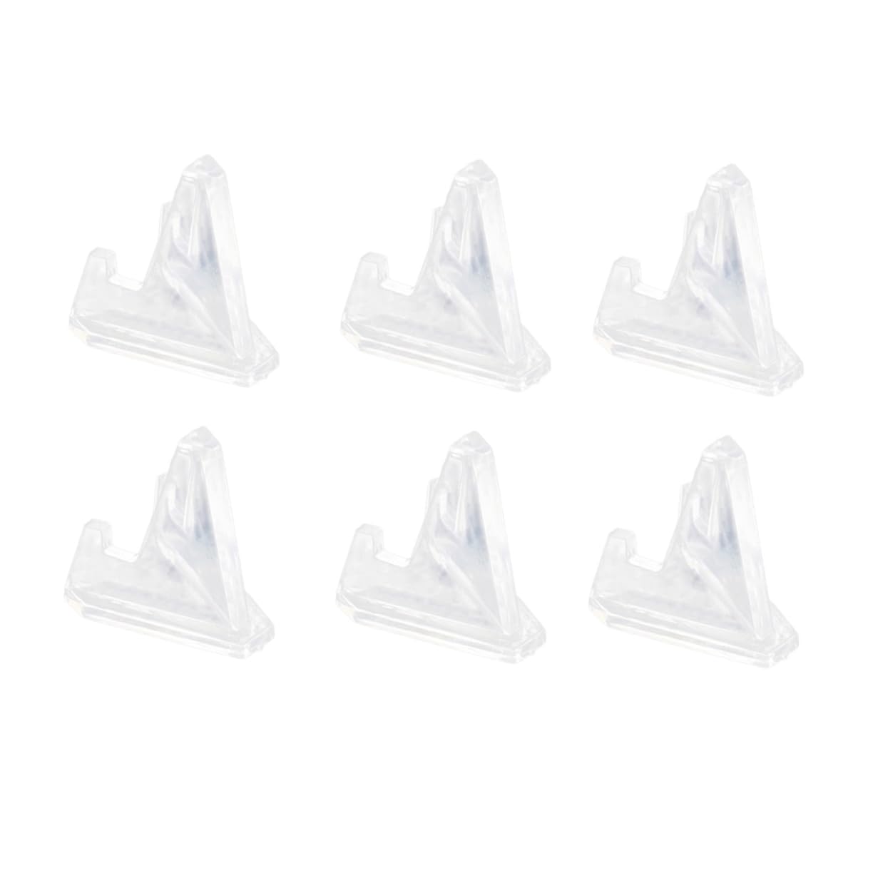 MUCKLILY 6PCS Coin Display Rack Tripod Holder for Medals Coins and Collectibles Stand for Curio Cabinets and Shelves Stable and Portable