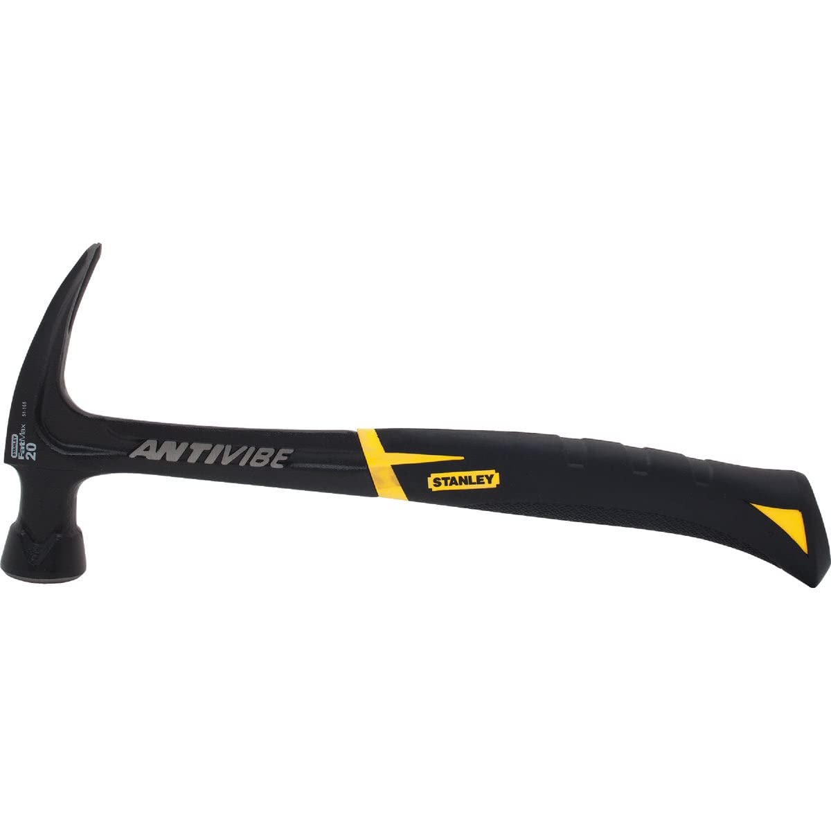 Stanley FatMax Xtreme Marteau de clouage anti-vibration à panne fendue courbée, 51-165