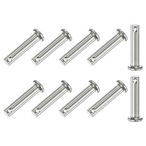 M METERXITY 10 Stück Einloch Klauenstifte, M6 x 30mm 304 Edelstahl Flachkopf Klauenstifte für mechanische Verbindungen/Fixteile/Schiffsausrüstung, Verbindungsscharnierstift wiederverwendbar