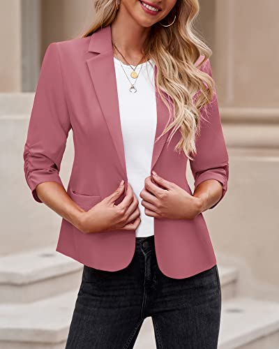 Image of LookbookStore 3 /4 Sleeve Blazers for Women Business Casual Fitted Jackets
