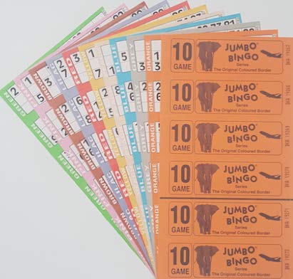 1500 10 PAGE GAMES JUMBO BINGO TICKETS 6 TO VIEW JUMBO BINGO BOOKS