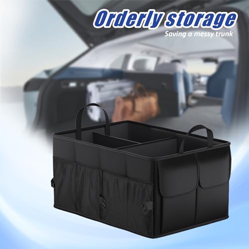 VBGURR 1 organizador para maletero de coche, impermeable, con múltiples compartimentos, accesorios plegables para coche, apto para todos los vehículos (1 unidad) - imagen 6