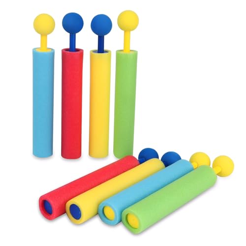 XEPWOLU Pistola De Agua Para Niños, 6 Piezas Pistola De Agua De Espuma Para Juegos Piscina, 4 Colores, Juegos De 3+ Añosjardín, Playa, Exterior,