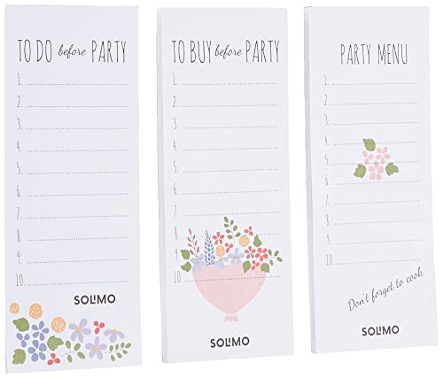 Image of Amazon Brand - Solimo Planner Writing Note Pad, To Do List Daily Organizer, 50 Tear Off Sheets, Pack of 3