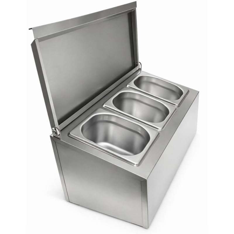 Générique Supporto per vasche Gastro GN 1/6-3 vassoi in acciaio inox incluso