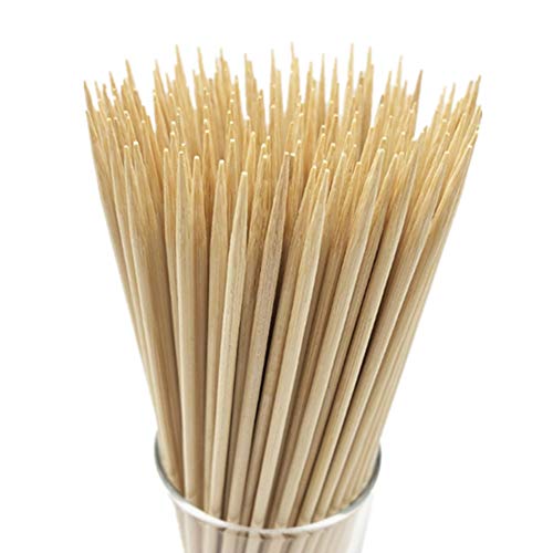 HOPELF 4" Natural Bamboo Skewers Sticks for Appetiser,Fruit,Cocktail,Kabob,Chocolate Fountain,Grilling,Barbecue,Kitchen,Crafting and Party.More Size Choices 4"/6"/8"/10"/12"/14"/16"/17.5"/30"/36"